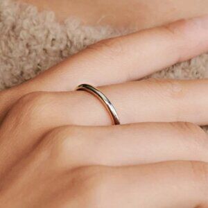 Jenni Kayne Brook Gold Band White Gold Ring